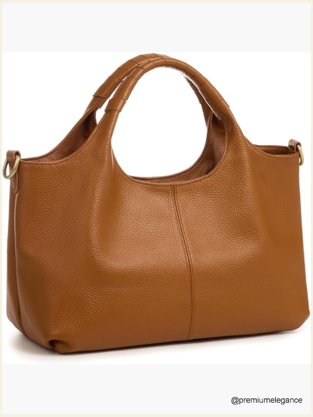 Genuine Leather Satchel Purse with Crossbody Strap, Top Handle Handbag